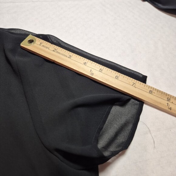 Marella Women's Top Blouse 2 Pc Size 10 Short Sleeve Black  Round Neck NWT (12) - Picture 5 of 10